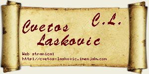 Cvetoš Lasković vizit kartica